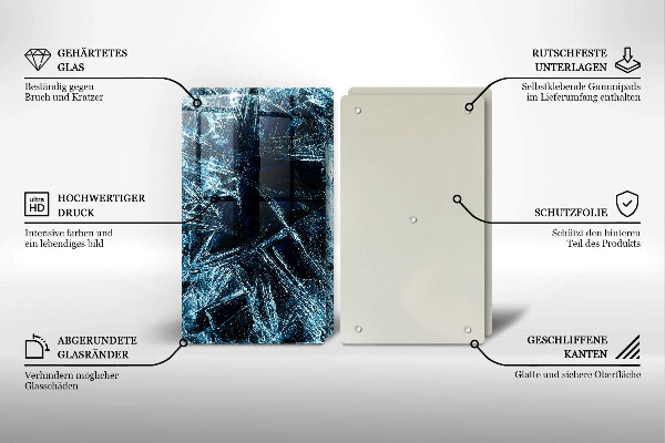 Cache plaque de cuisson Structure de glace piquante
