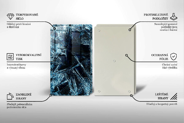 Cache plaque de cuisson Structure de glace piquante