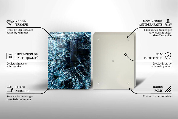 Cache plaque de cuisson Structure de glace piquante