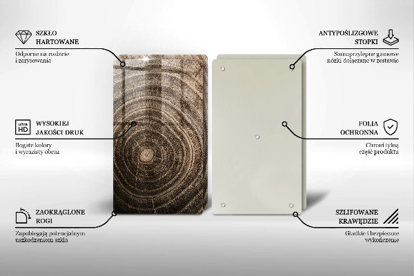 Cache plaque de cuisson Anneaux en bois