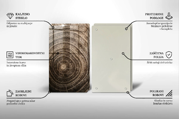 Cache plaque de cuisson Anneaux en bois