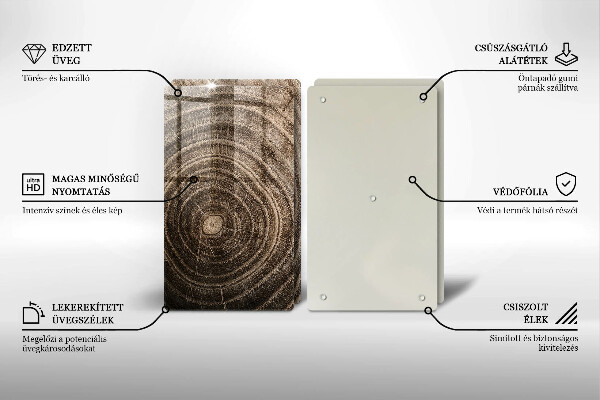 Cache plaque de cuisson Anneaux en bois