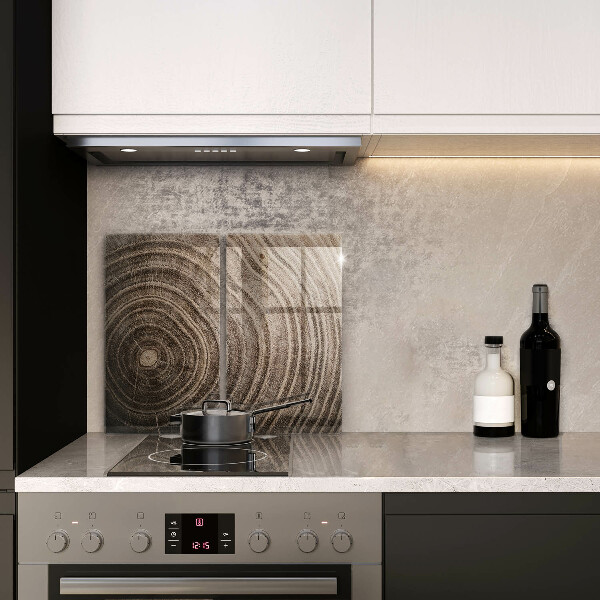 Cache plaque de cuisson Anneaux en bois