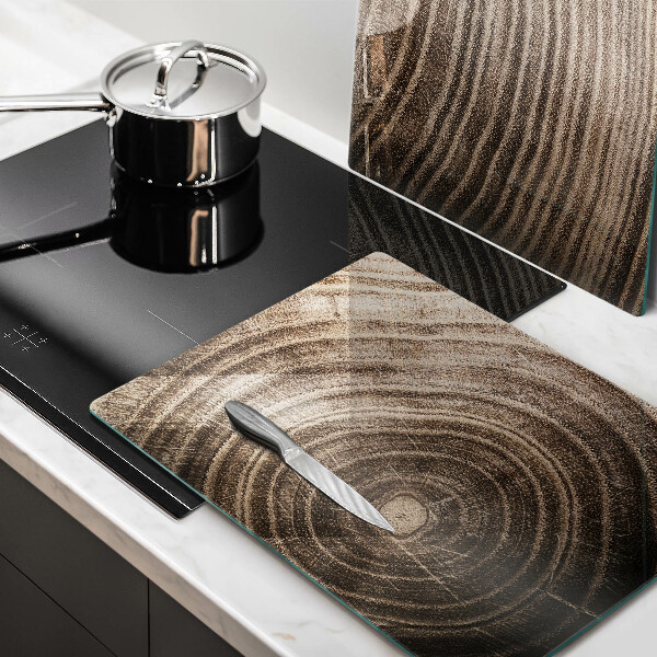 Cache plaque de cuisson Anneaux en bois