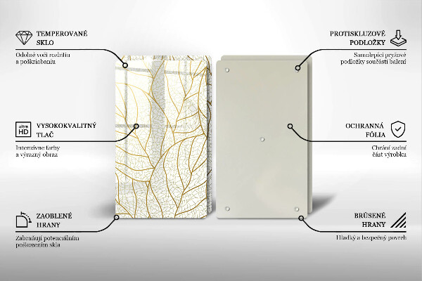 Cache plaque de cuisson Modèle de feuilles de dessin au trait