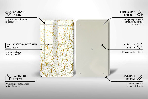 Cache plaque de cuisson Modèle de feuilles de dessin au trait