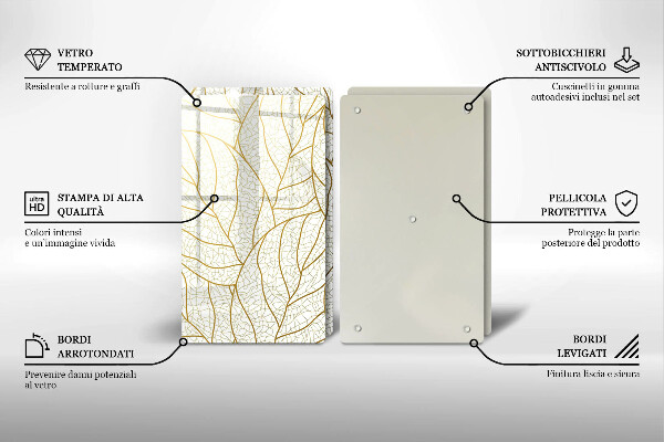 Cache plaque de cuisson Modèle de feuilles de dessin au trait