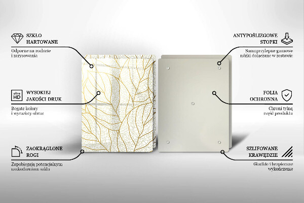 Cache plaque de cuisson Modèle de feuilles de dessin au trait