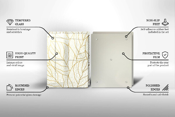 Cache plaque de cuisson Modèle de feuilles de dessin au trait