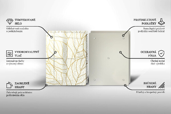 Cache plaque de cuisson Modèle de feuilles de dessin au trait