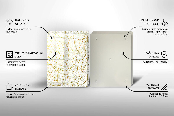 Cache plaque de cuisson Modèle de feuilles de dessin au trait