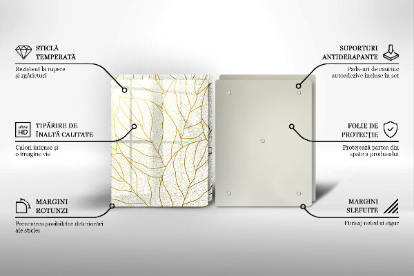 Cache plaque de cuisson Modèle de feuilles de dessin au trait