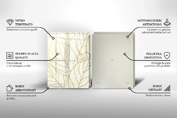 Cache plaque de cuisson Modèle de feuilles de dessin au trait