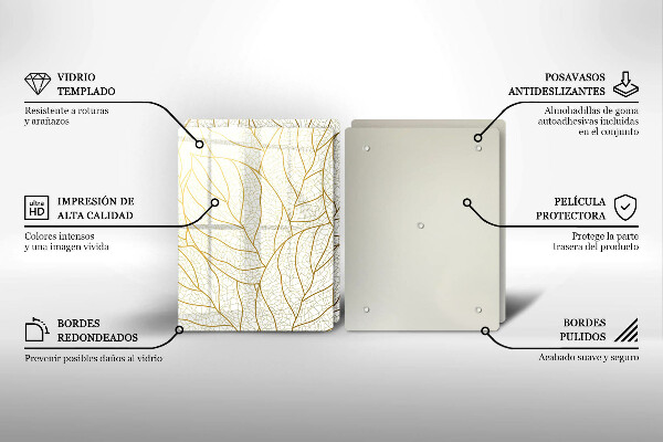 Cache plaque de cuisson Modèle de feuilles de dessin au trait