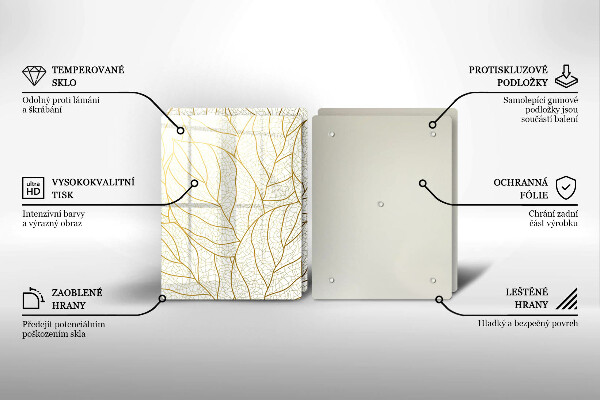 Cache plaque de cuisson Modèle de feuilles de dessin au trait