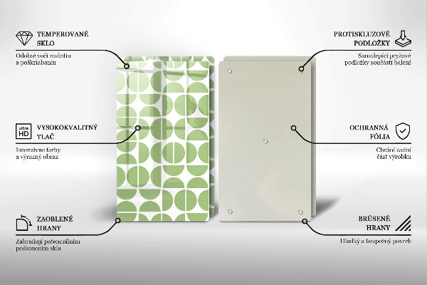 Cache plaque de cuisson Modèle de formes bohèmes