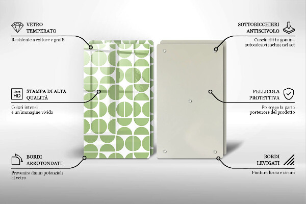 Cache plaque de cuisson Modèle de formes bohèmes