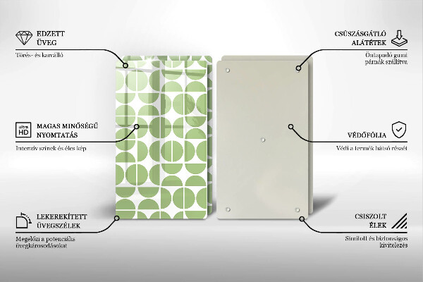 Cache plaque de cuisson Modèle de formes bohèmes