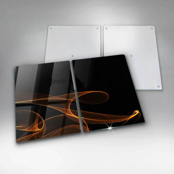 Cache plaque de cuisson Lignes abstraites
