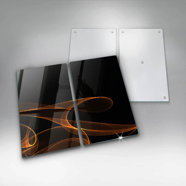 Cache plaque de cuisson Lignes abstraites