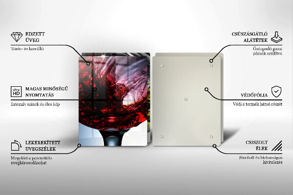 Cache plaque de cuisson Verres de vin