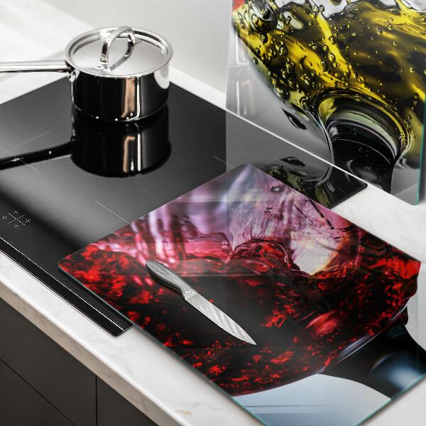 Cache plaque de cuisson Verres de vin