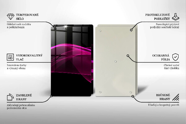 Cache plaque de cuisson Abstraction rose