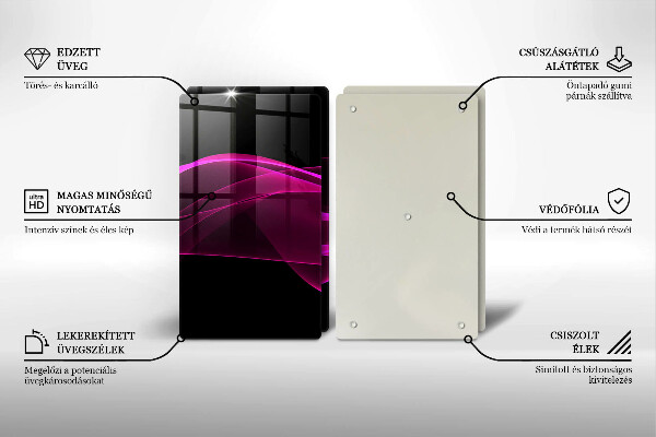 Cache plaque de cuisson Abstraction rose