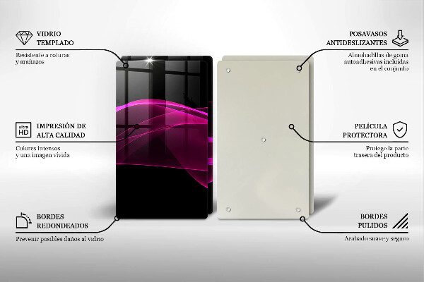 Cache plaque de cuisson Abstraction rose