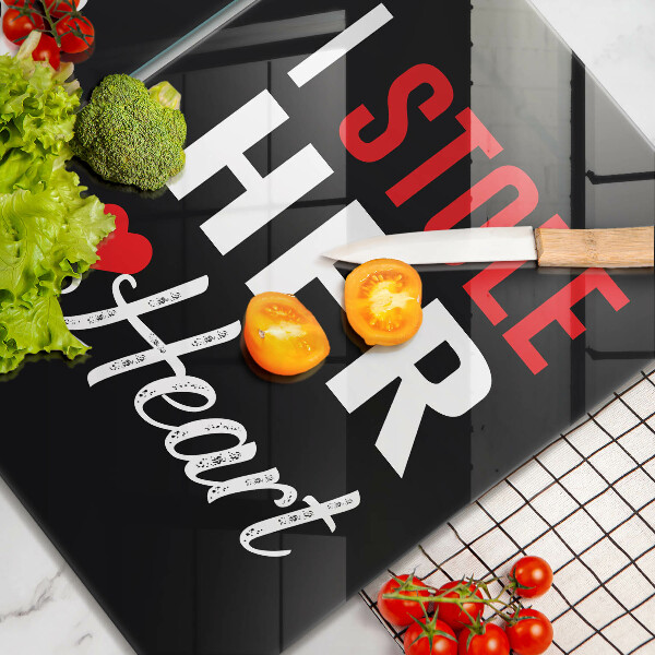 Cache plaque de cuisson Inscription phrase motif