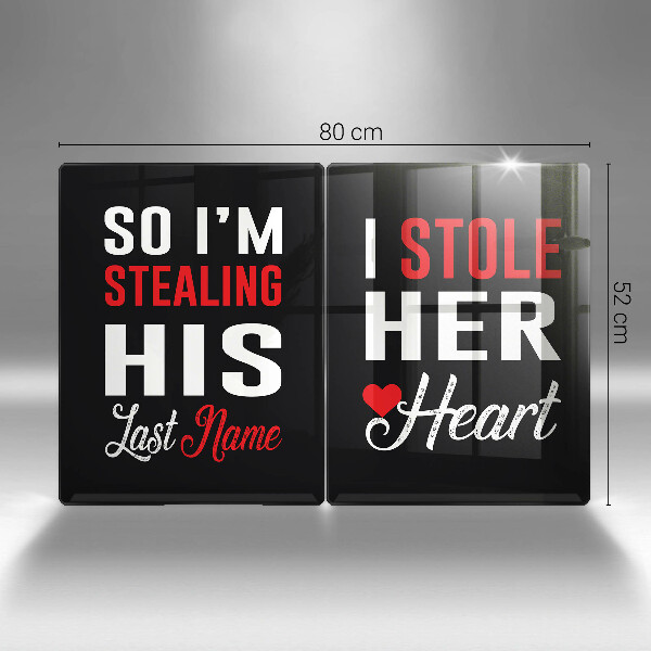 Cache plaque de cuisson Inscription phrase motif