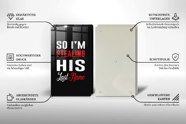 Cache plaque de cuisson Inscription phrase motif