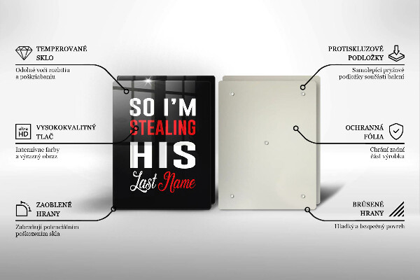 Cache plaque de cuisson Inscription phrase motif