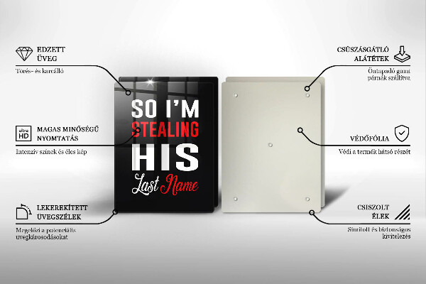 Cache plaque de cuisson Inscription phrase motif