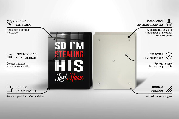 Cache plaque de cuisson Inscription phrase motif