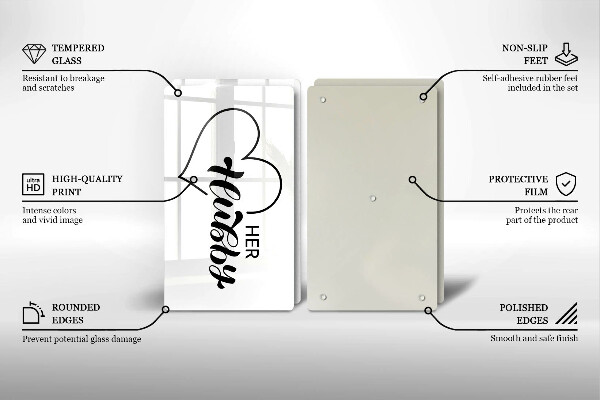 Cache plaque de cuisson Inscription phrase motif