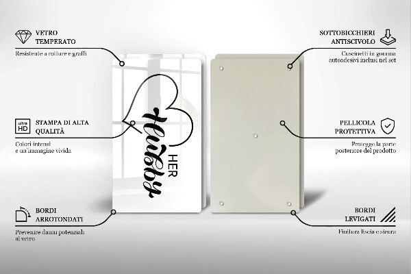 Cache plaque de cuisson Inscription phrase motif