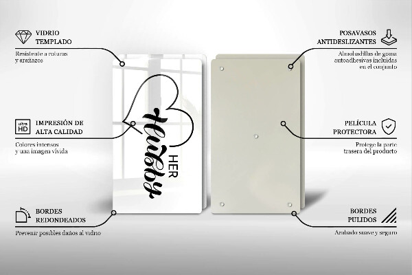 Cache plaque de cuisson Inscription phrase motif