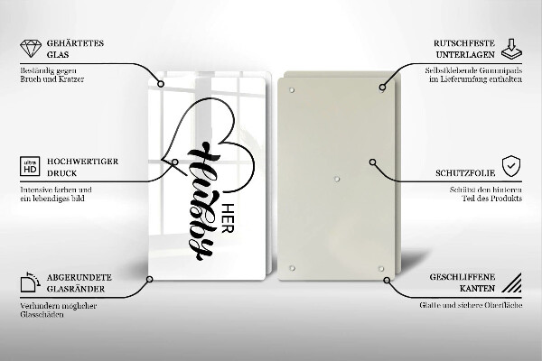 Cache plaque de cuisson Inscription phrase motif