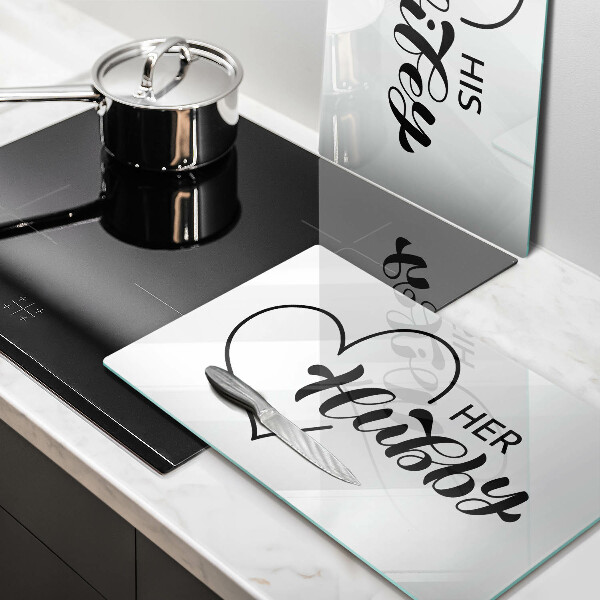 Cache plaque de cuisson Inscription phrase motif