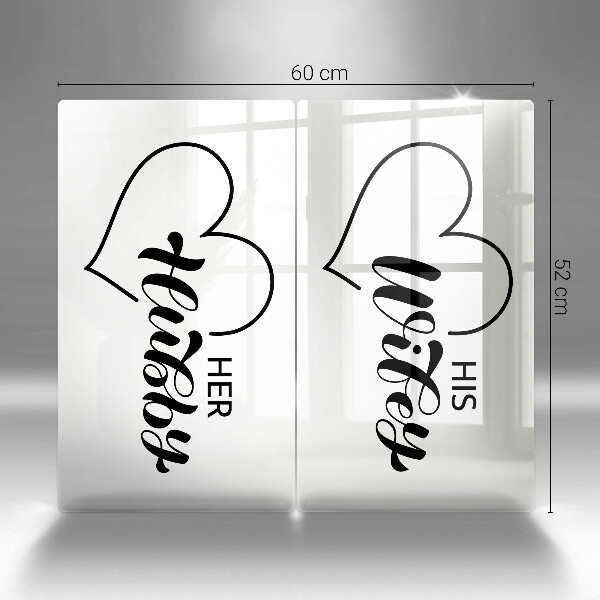 Cache plaque de cuisson Inscription phrase motif