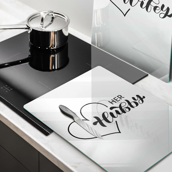 Cache plaque de cuisson Inscription phrase motif