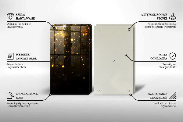 Cache plaque de cuisson Paillettes d'or