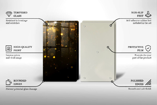 Cache plaque de cuisson Paillettes d'or