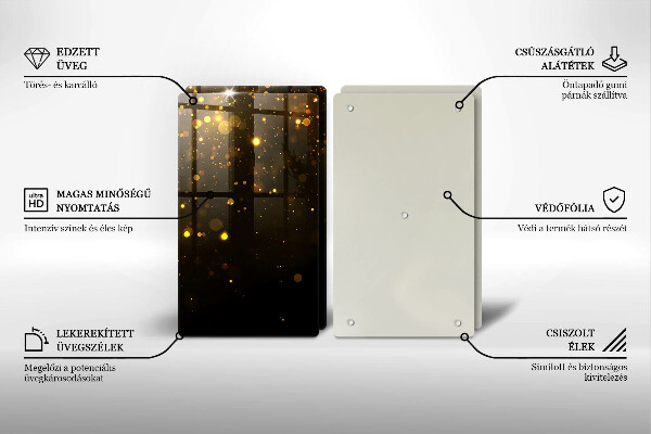 Cache plaque de cuisson Paillettes d'or