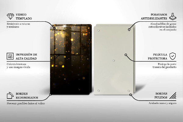 Cache plaque de cuisson Paillettes d'or