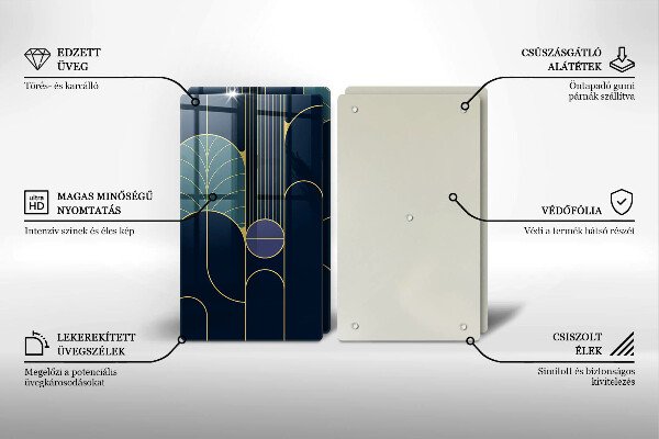 Cache plaque de cuisson Thème abstrait
