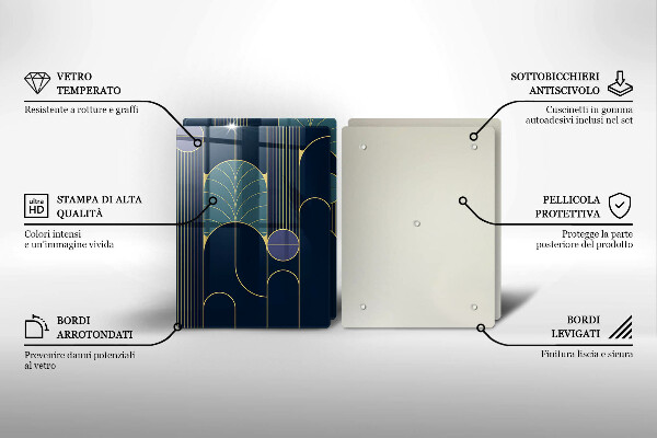 Cache plaque de cuisson Thème abstrait