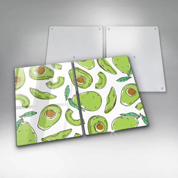 Cache plaque de cuisson Avocat et poire