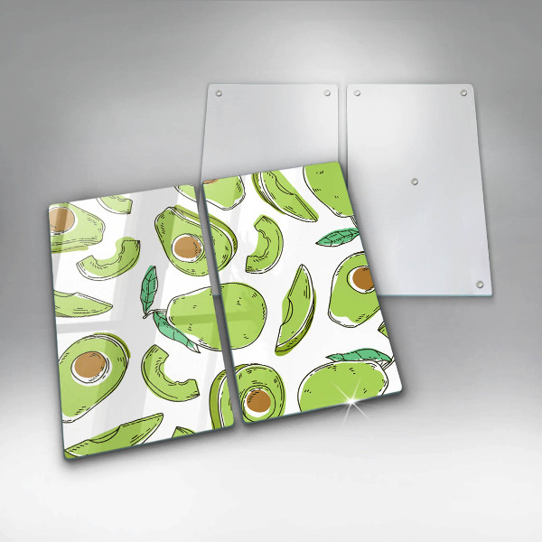 Cache plaque de cuisson Avocat et poire